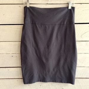 Eileen Fisher gray stretch pencil skirt